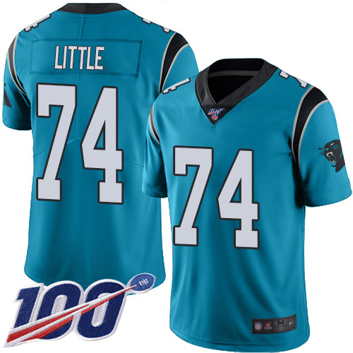 Carolina Panthers Limited Blue Youth Greg Little Jersey NFL Football #74 100th Season Rush Vapor Untouchable